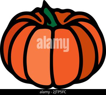 Vektor flache Symbol von Kürbis Gemüse. halloween traditionelle Logo-Vorlage. Stock Vektor