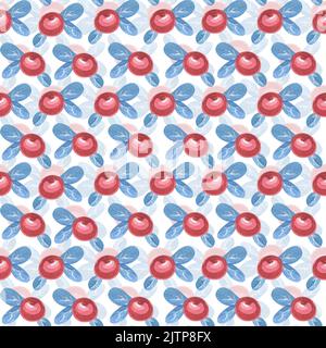 Aquarell-Illustration. Muster mit Weihnachts- und Neujahrsmustern. Weihnachtsbonbons Stockfoto