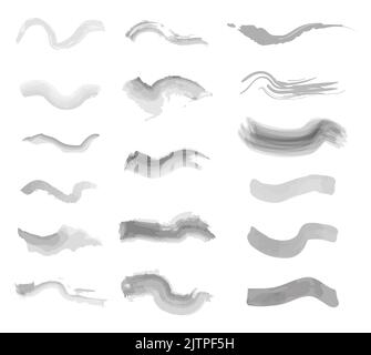 Set von handgefertigten Linien. Handgezeichnete Doodle-Linien. Bildlinien. Isoliert auf Weiß. Vektorgrafik. Stock Vektor