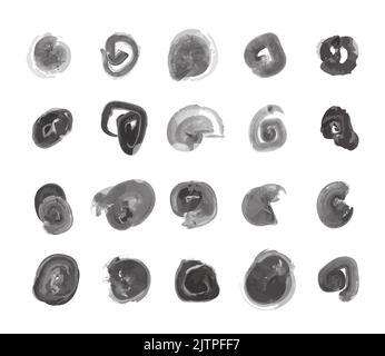 Set von handgefertigten Linien. Handgezeichnete Doodle-Linien. Bildlinien. Isoliert auf Weiß. Vektorgrafik. Stock Vektor