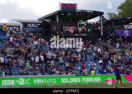 Leeds, England, 31. August 2022. Dolores Forever tritt beim Hundertkampf in Headingley auf. Quelle: Colin Edwards Stockfoto