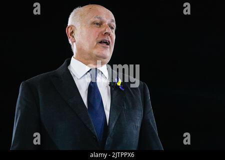London, Großbritannien. 31. August 2022. Iain Duncan Smith. Bei den letzten Rennen um die Führung der Konservativen Partei in der Wembley Arena kämpfen Liz Truss und Rishi Sunak um die Führung der Partei und die Position des nächsten Premierministers. Kredit: Imageplotter/Alamy Live Nachrichten Stockfoto