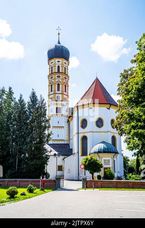 St.-Martin-Kirche in Marktoberdorf, Bayern, Deutschland Stockfoto