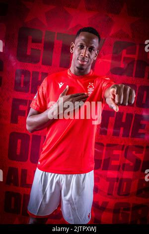 Nottingham, Großbritannien. 31. August 2022. Nottingham Waldschild Willy Boly aus Wolverhampton Wanderers in Nottingham, Vereinigtes Königreich am 8/31/2022. (Foto von Ritchie Sumpter/News Images/Sipa USA) Quelle: SIPA USA/Alamy Live News Stockfoto