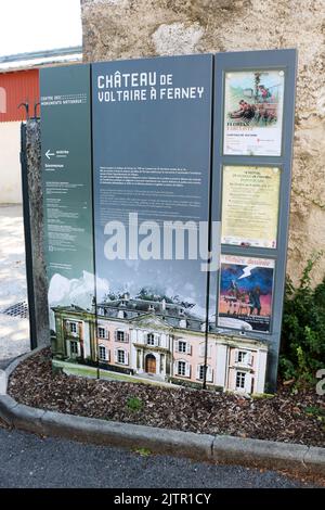 Das Schloss VON VOLTAIRE in LA FERNEY-VOLTAIRE Stockfoto