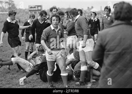 Llanelli RFC vs New Zealand All Blacks (31/10/72) - Stockfoto