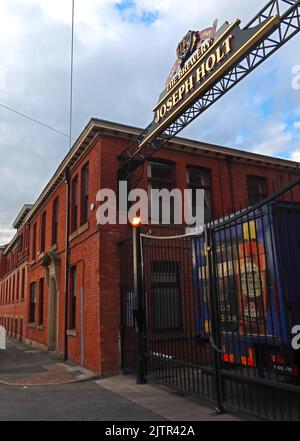 Joseph holt Derby Brewery, Empire Street, Cheetham Hill, Manchester, England, Großbritannien, M3 1JD Stockfoto