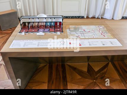 Schloss VON VOLTAIRE in LA FERNEY-VOLTAIRE : Modell des Hauses Stockfoto