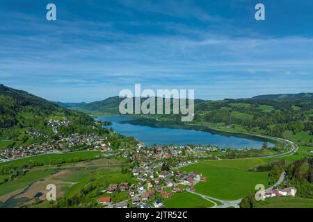 Immenstadt und der Alpsee von oben Stockfoto