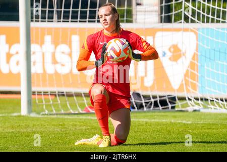 ZEIST, - 1. SEPTEMBER: Daphne van Domselaar aus den Niederlanden während einer Trainingssitzung der Niederlande auf dem KNVB Campus am 1. September 2022 in Zeist, . (Foto von Rene Nijhuis/Orange Picturs) Stockfoto