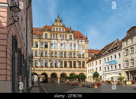 Neues Rathaus, Untermarkt, Görlitz (Görlitz), Deutschland Stockfoto