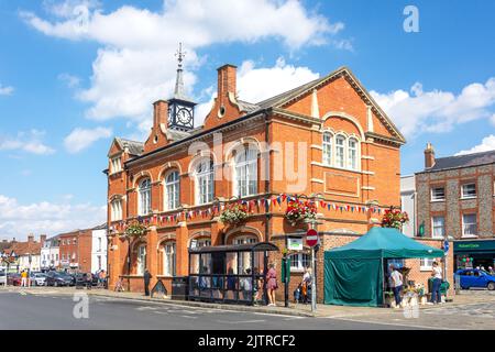 18. Jahrhundert Jacobean Rathaus, High Street, Thame, Oxfordshire, England, Vereinigtes Königreich Stockfoto