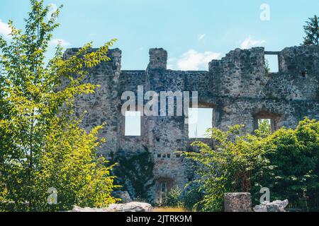 Ruinen der alten Altstadt in Samobor, Kroatien. Stockfoto