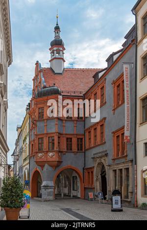 Schönhof (Schönhof) Gebäude des Schlesischen Museums, Görlitz (Görlitz), Deutschland Stockfoto