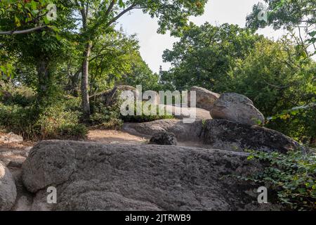 Beglik Tasch oder Begliktasch, ist ein prähistorisches Felsenphänomen, das an der südlichen Schwarzmeerküste Bulgariens, wenige Kilometer nördlich der Stadt liegt Stockfoto