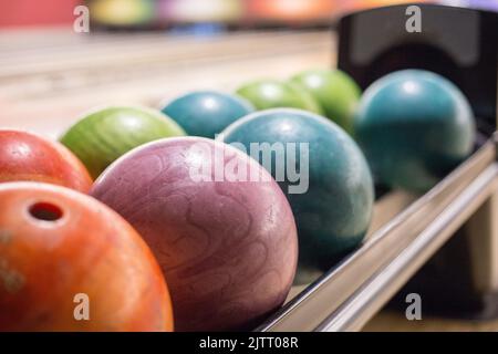 Bowling-Ball auf einem Platz in Rio de Janeiro. Stockfoto