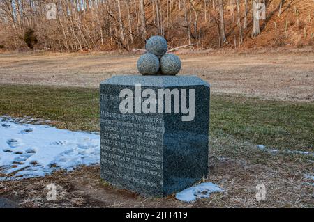 Denkmal für die 35. Massachusetts Volunteer Infantry, Regiment, Antietam National Battlefield, Maryland USA, Sharpsburg, Maryland Stockfoto