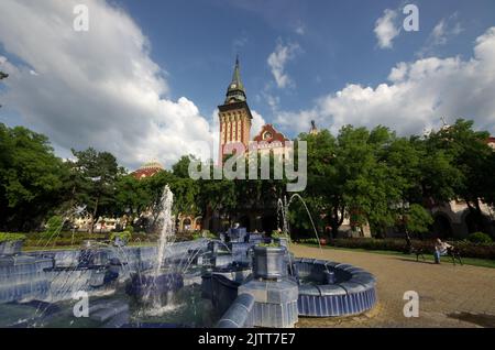 Hauptplatz von Subotica in Serbien Stockfoto