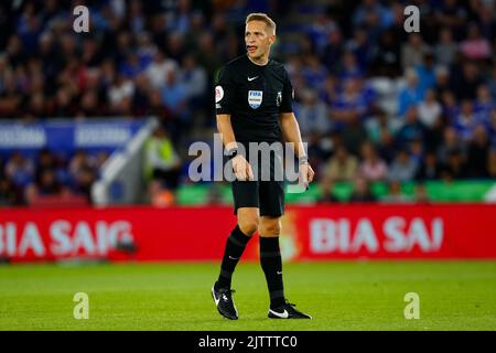 1.. September 2022; The King Power Stadium, Leicester, Leicestershire, England; Premier League Football, Leicester City gegen Manchester United; Schiedsrichter Craig Pawson Stockfoto