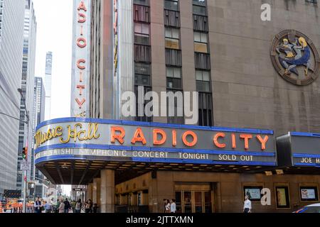 Radio City Music Hall in New York City, USA. Stockfoto