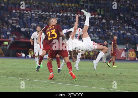 Rom, Latium, Italien. 30. August 2022. Im Stadio Olimpico von Rom, als Roma Monza 3-0 für das Spiel 4. der italienischen Serie A 2022 - 2023 besiegten.in diesem Bild: (Bild: © Paolo Pizzi/Pacific Press via ZUMA Press Wire) Stockfoto