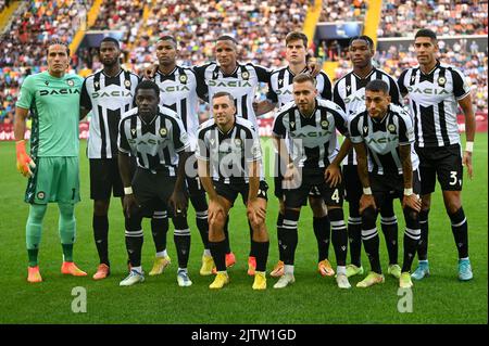 Udine, Italien. 31. August 2022. Udinese Calcio Lineup während Udinese Calcio vs ACF Fiorentina, italienische Fußballserie Ein Spiel in Udine, Italien, August 31 2022 Kredit: Unabhängige Fotoagentur/Alamy Live Nachrichten Stockfoto