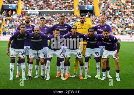 Udine, Italien. 31. August 2022. ACF Fiorentina Lineup während Udinese Calcio gegen ACF Fiorentina, italienische Fußballserie Ein Spiel in Udine, Italien, August 31 2022 Kredit: Unabhängige Fotoagentur/Alamy Live Nachrichten Stockfoto