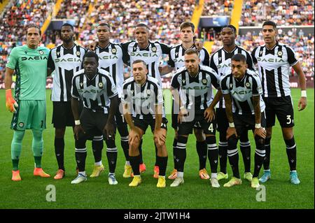 Udine, Italien. 31. August 2022. Udinese Calcio Lineup während Udinese Calcio vs ACF Fiorentina, italienische Fußballserie Ein Spiel in Udine, Italien, August 31 2022 Kredit: Unabhängige Fotoagentur/Alamy Live Nachrichten Stockfoto