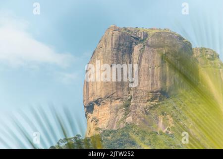 Blick auf den gavea-Stein in rio de janeiro. Stockfoto