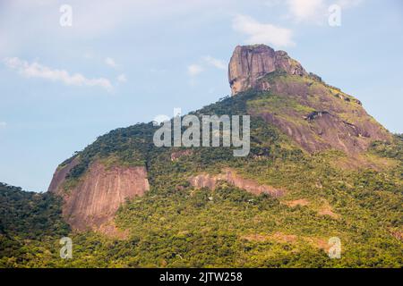 Blick auf den gavea-Stein in rio de janeiro. Stockfoto