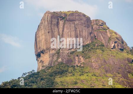 Blick auf den gavea-Stein in rio de janeiro. Stockfoto