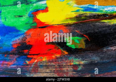 Bunte Farbe, abstrakte und moderne Zeichnungskunst, farbiger Hintergrund, alle Farben Stockfoto