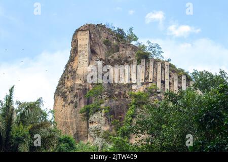 Peak Agulhinha die Inhanga in der Chabababanya in Rio de Janeiro, Brasilien. Stockfoto