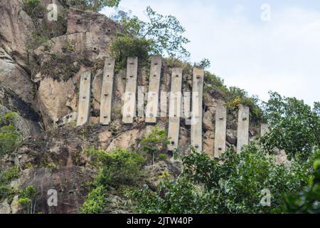 Peak Agulhinha die Inhanga in der Chabababanya in Rio de Janeiro, Brasilien. Stockfoto