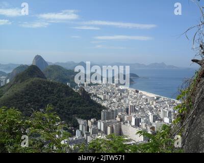 Blick auf den Ziegenhügel in Rio de Janeiro, Brasilien. Stockfoto