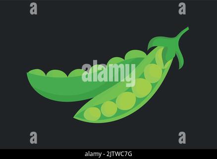 Symbol für frische Erbsen Stock Vektor