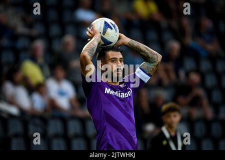 Udine, Italien. 31. August 2022. Fiorentina's Lorenzo Venuti Portrait während Udinese Calcio vs ACF Fiorentina, italienische Fußballserie A Spiel in Udine, Italien, August 31 2022 Quelle: Independent Photo Agency/Alamy Live News Stockfoto