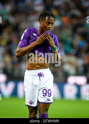 Udine, Italien. 31. August 2022. Fiorentina's Christian Kouame Portrait während Udinese Calcio vs ACF Fiorentina, italienische Fußballserie A Spiel in Udine, Italien, August 31 2022 Quelle: Independent Photo Agency/Alamy Live News Stockfoto
