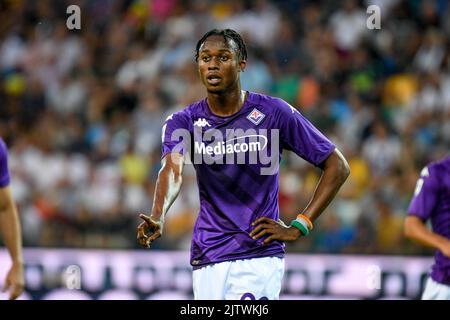 Udine, Italien. 31. August 2022. Fiorentina's Christian Kouame Portrait während Udinese Calcio vs ACF Fiorentina, italienische Fußballserie A Spiel in Udine, Italien, August 31 2022 Quelle: Independent Photo Agency/Alamy Live News Stockfoto