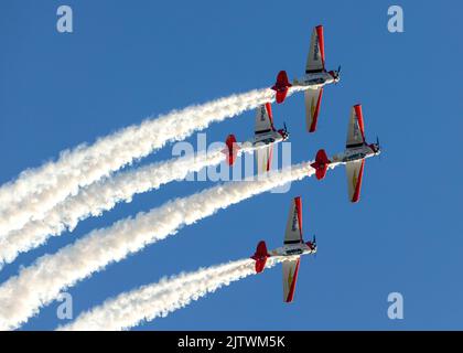 Das unglaubliche Aeroshell Team auf der Stuart Air Show Stockfoto