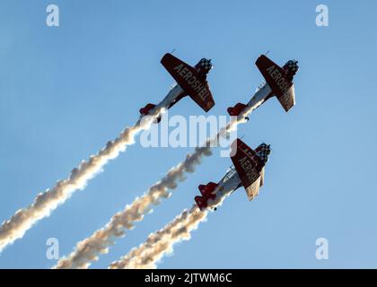 Das unglaubliche Aeroshell Team auf der Stuart Air Show Stockfoto