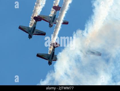 Das unglaubliche Aeroshell Team auf der Stuart Air Show Stockfoto