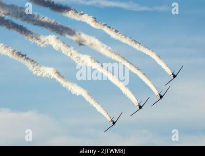 Das unglaubliche Aeroshell Team auf der Stuart Air Show Stockfoto