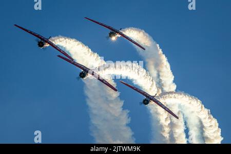 Das unglaubliche Aeroshell Team auf der Stuart Air Show Stockfoto