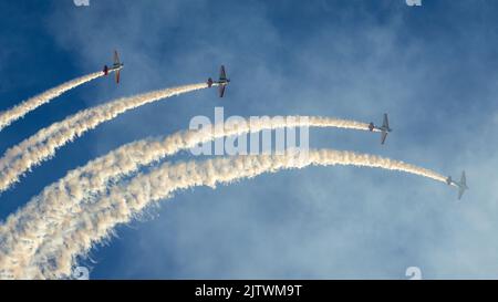 Das unglaubliche Aeroshell Team auf der Stuart Air Show Stockfoto