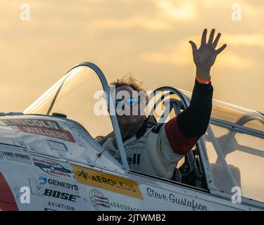 Das unglaubliche Aeroshell Team auf der Stuart Air Show Stockfoto