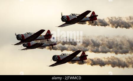 Das unglaubliche Aeroshell Team auf der Stuart Air Show Stockfoto