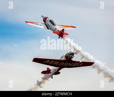 Das unglaubliche Aeroshell Team auf der Stuart Air Show Stockfoto