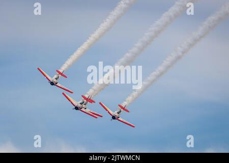 Das unglaubliche Aeroshell Team auf der Stuart Air Show Stockfoto