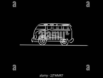 Skizze zur ästhetischen van-Illustration Stockfoto